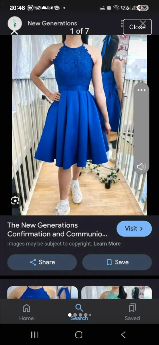 Cobalt blue teenager dress - Image 3