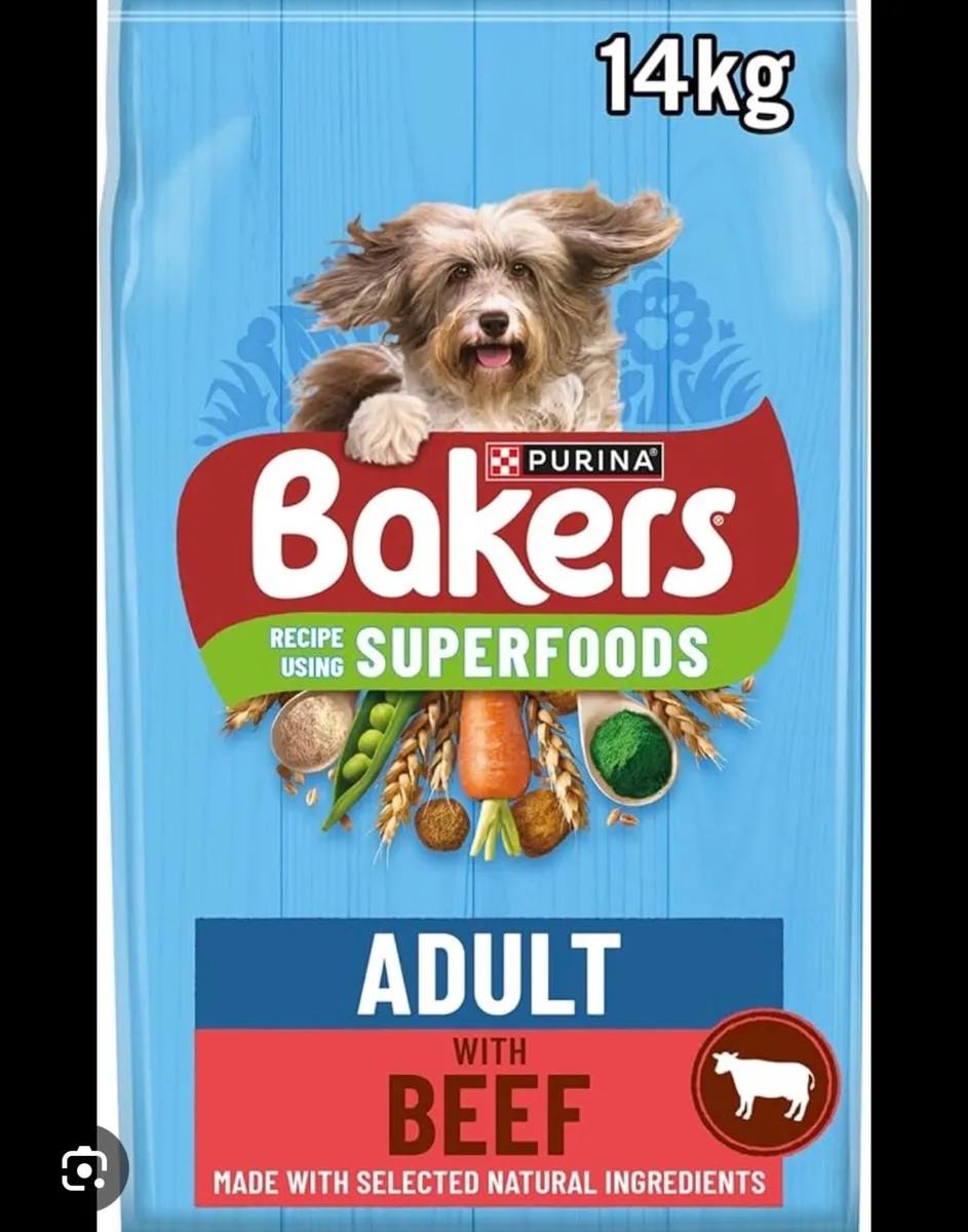 Bag and a half of bakers dog food