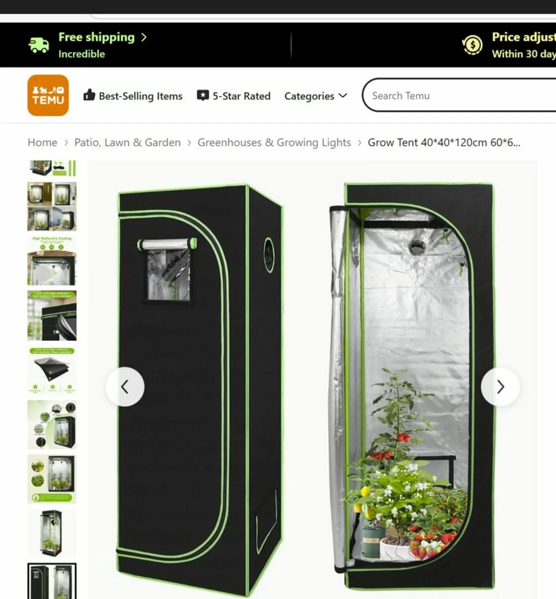 grow tent for tomatoes and veg - Image 1