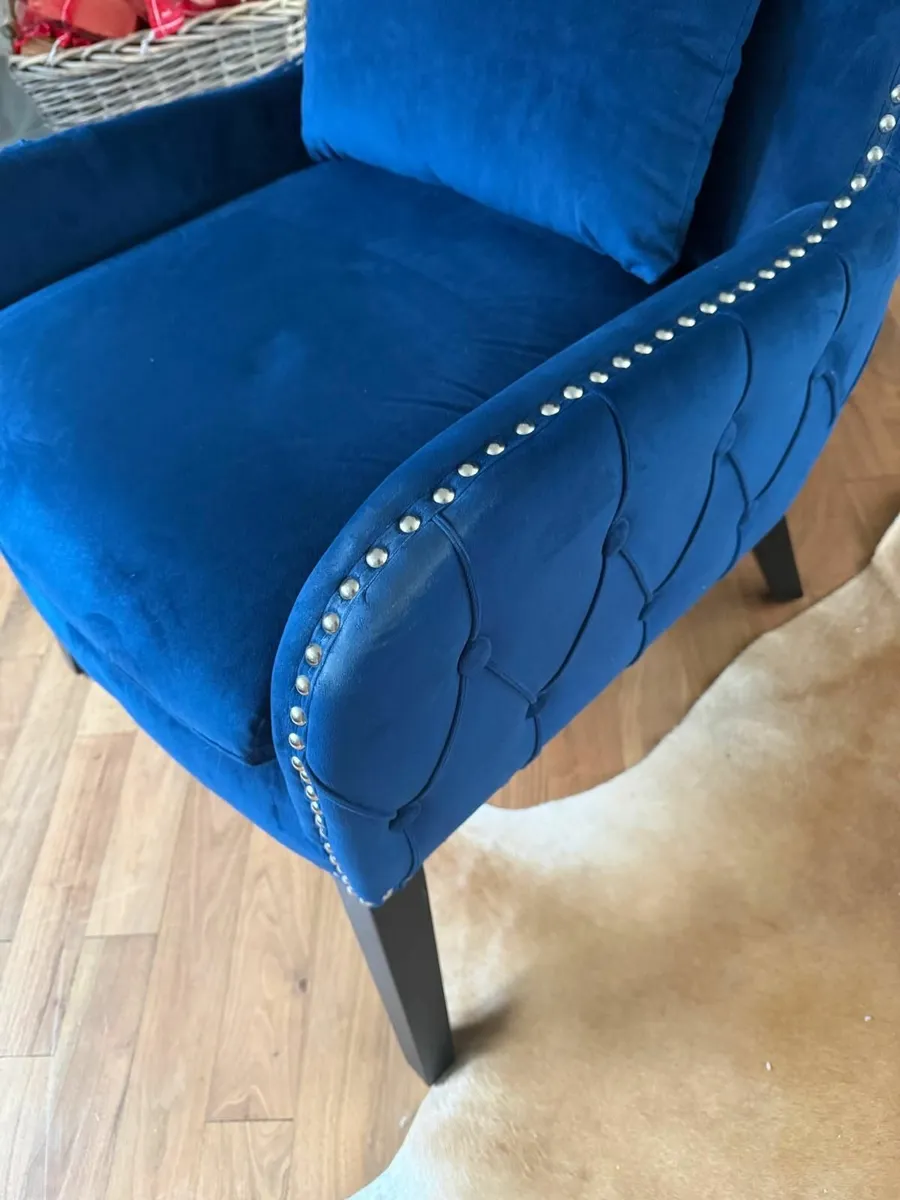 Royal Blue arm chair - quality impressive piece - Image 4