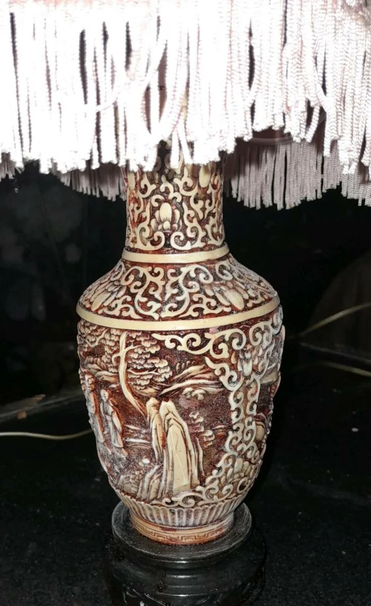 Lovely pink heavy table lamp - Image 2