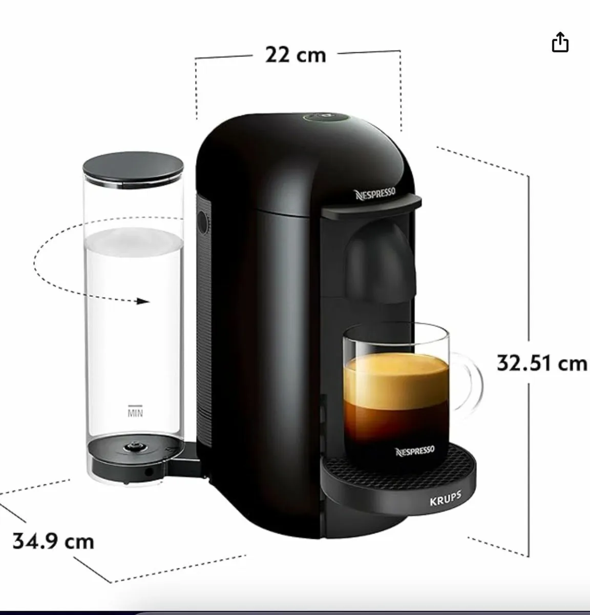 KRUPS Nespresso Vertuo Plus – Excellent Condition - Image 3