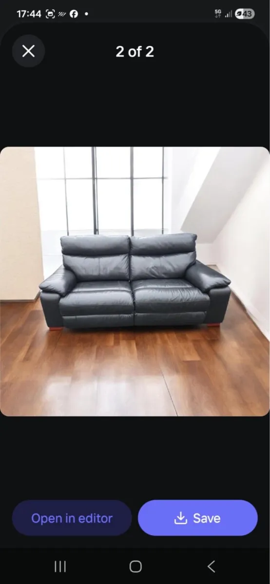 Real leather recliner Soafa reduced to only