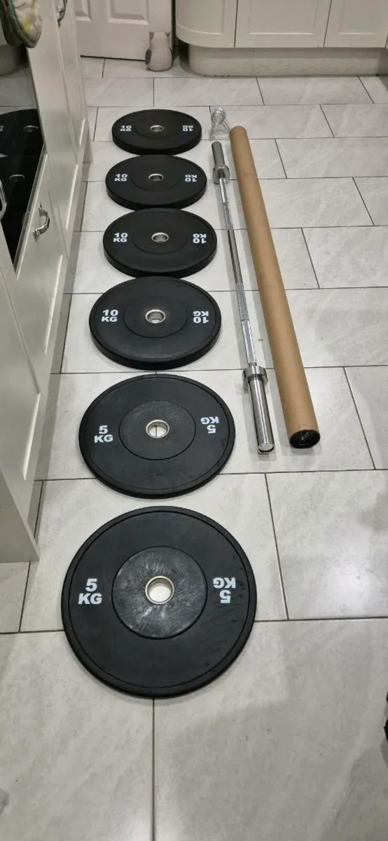 Brand new olympic bumper weight lifting set B - Image 1