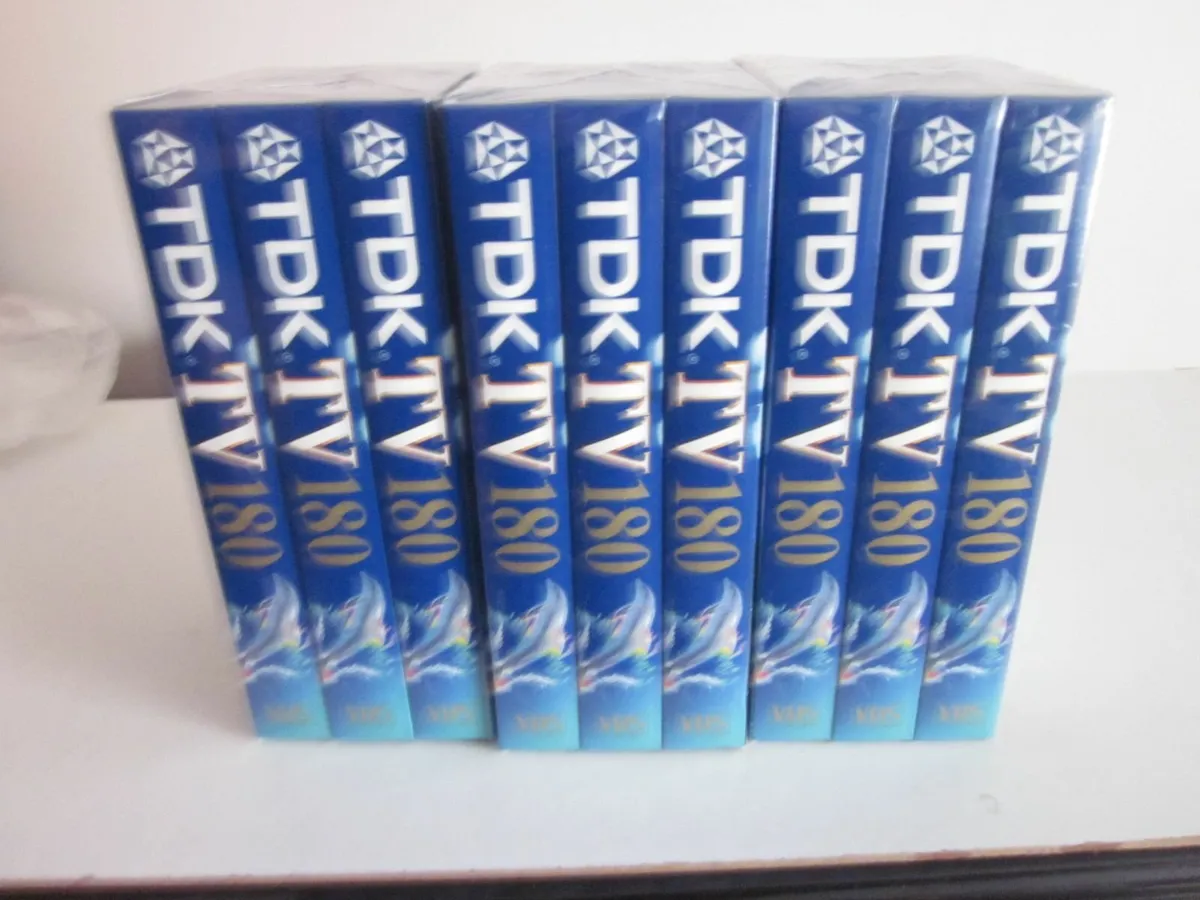 9 x TDK TV180 blank vhs video cassette tapes new - Image 3