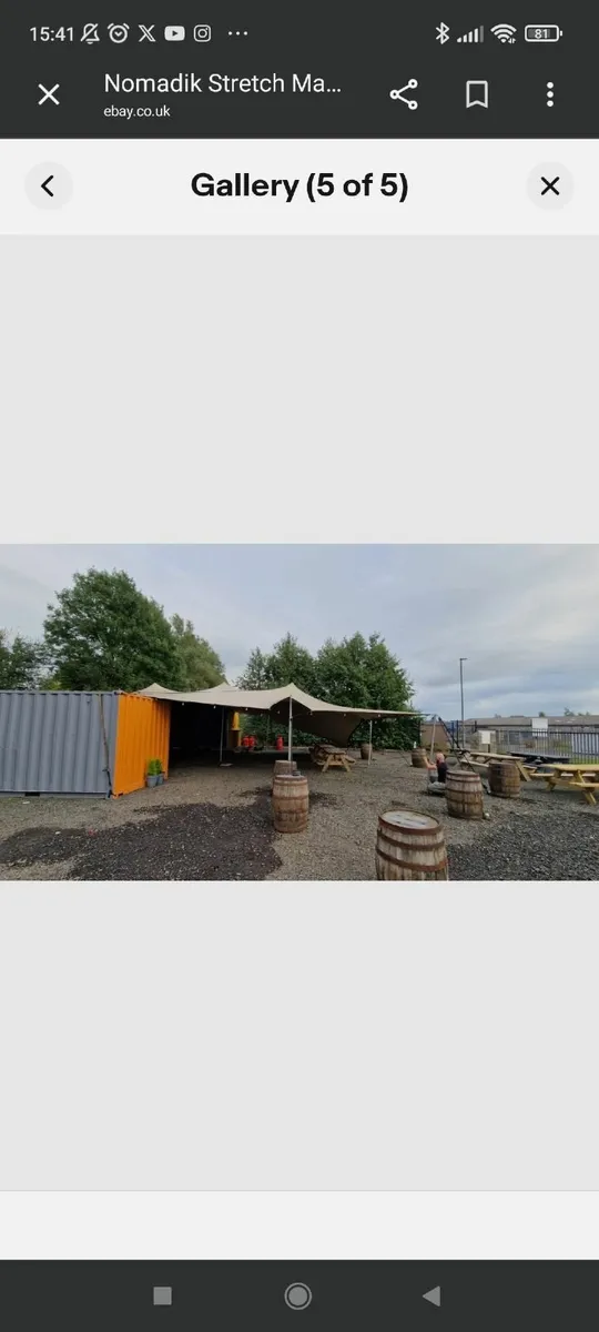 Nomadik Stretch Tent 15m x 10.5m with poles & rope - Image 3