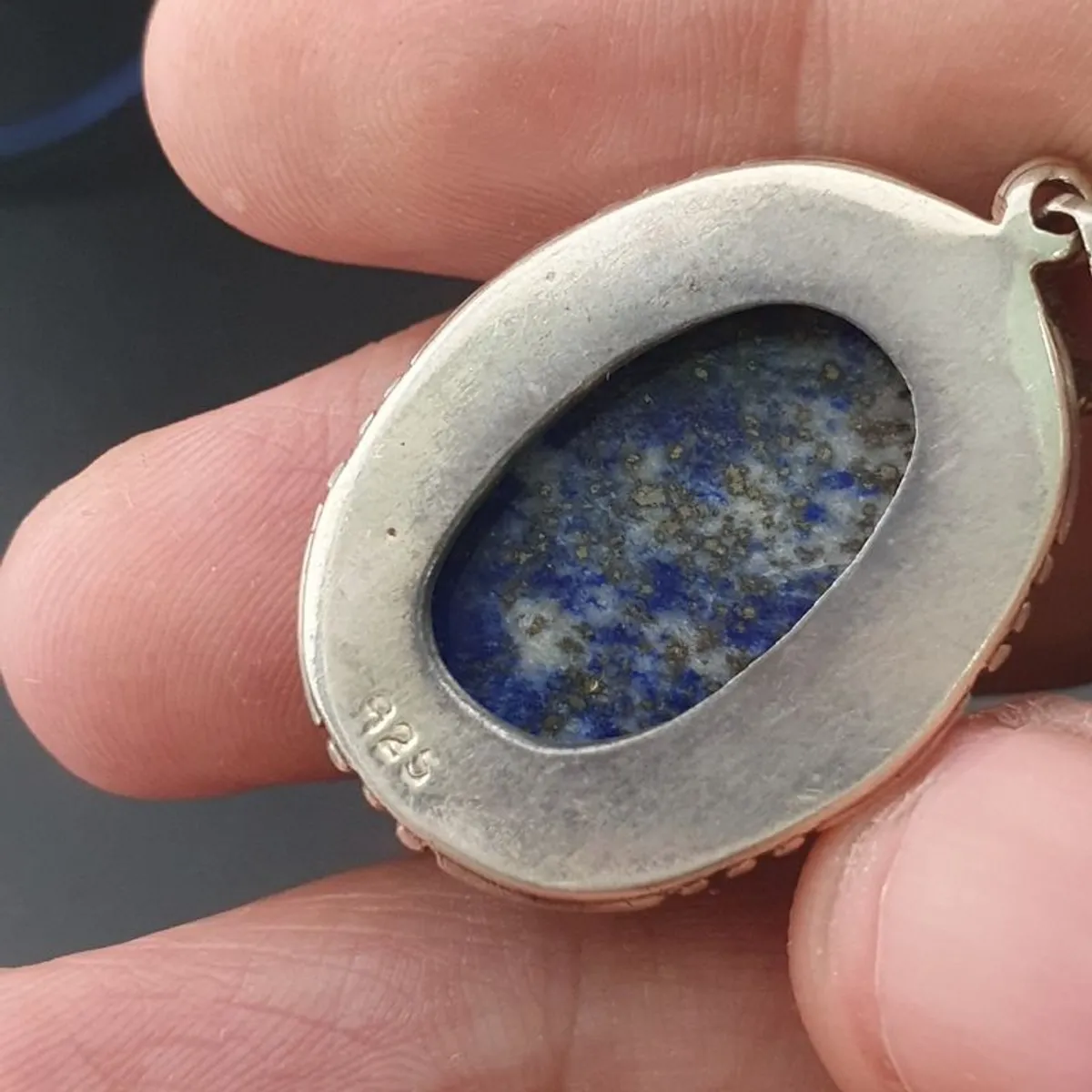 Vintage LapisLazuli 925 Sterling sliver Pendant - Image 2
