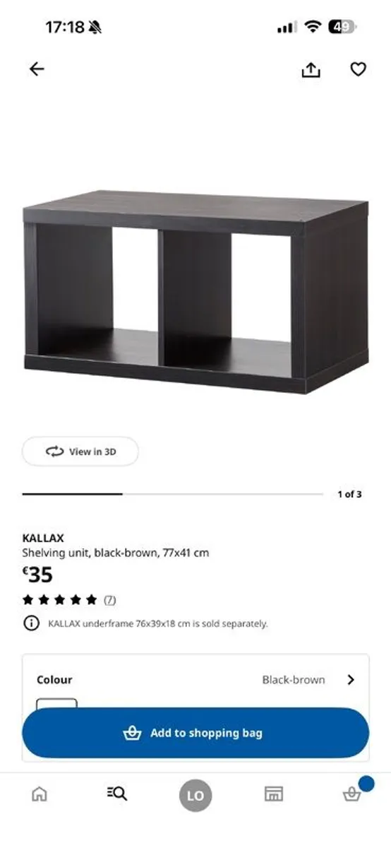 5x5 & 2x1 Kallax Black/Brown & 4x Door inserts (beech) - Image 3