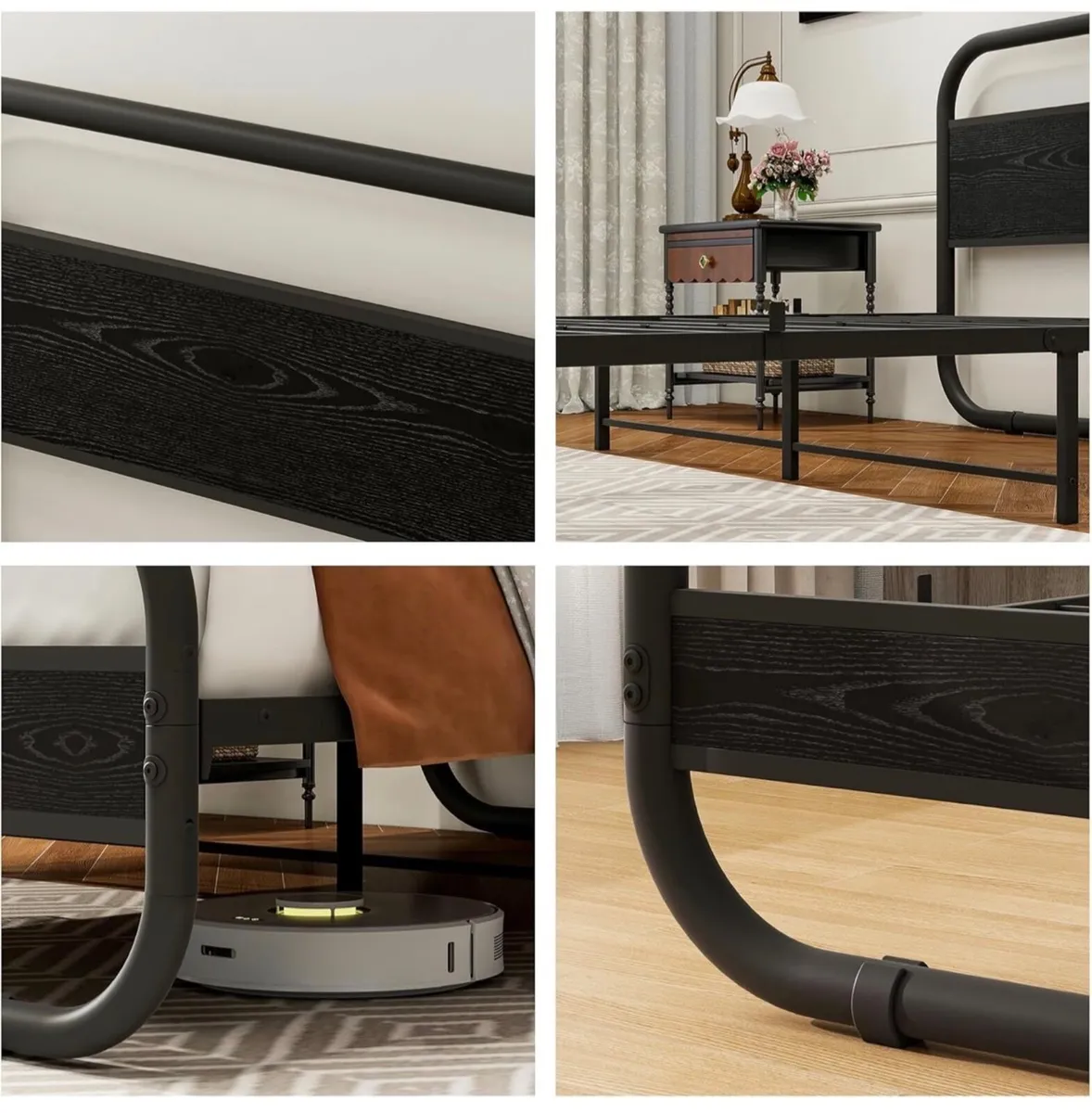 King Size Bed Frame Metal Platform Bed Frame with - Image 4