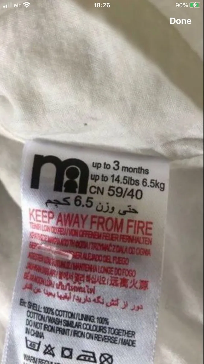 Girls stunning dress 0/3 mths €3 - Image 4