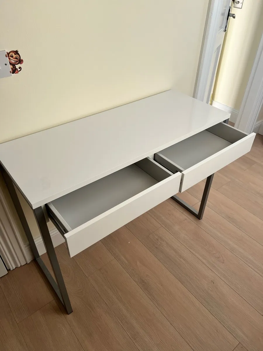 Wide Study desk with 2 drawers - Image 1