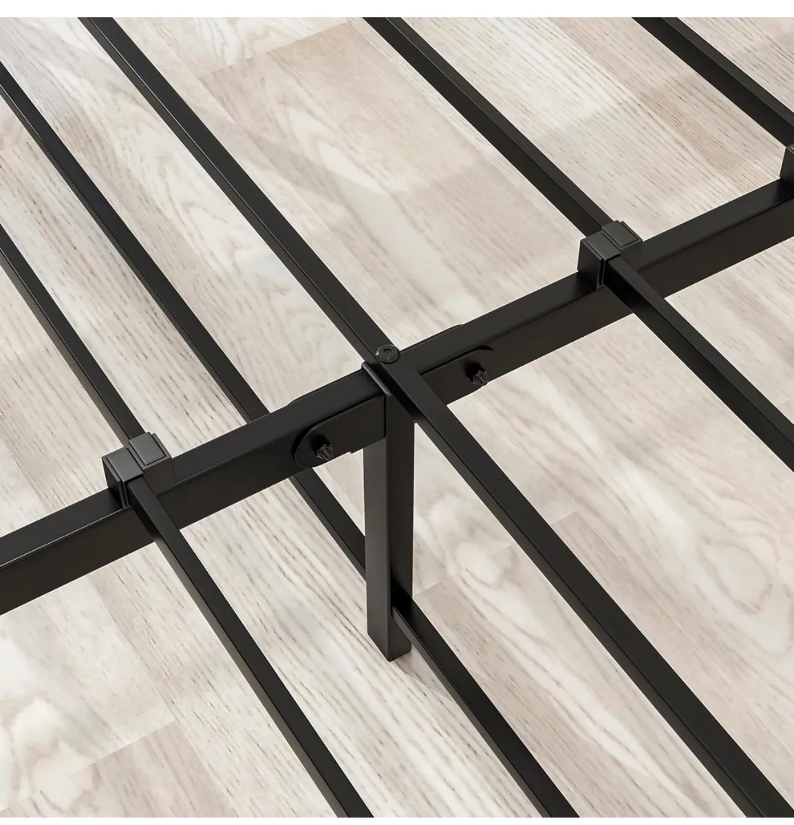 King Size Bed Frame with Wooden Headboard - Image 3