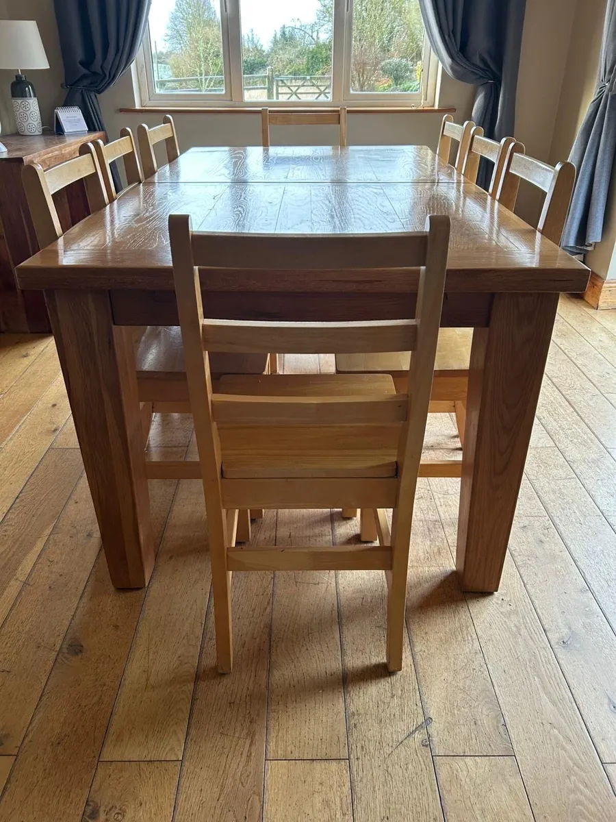 Dining table with set of 8 chairs - Image 2