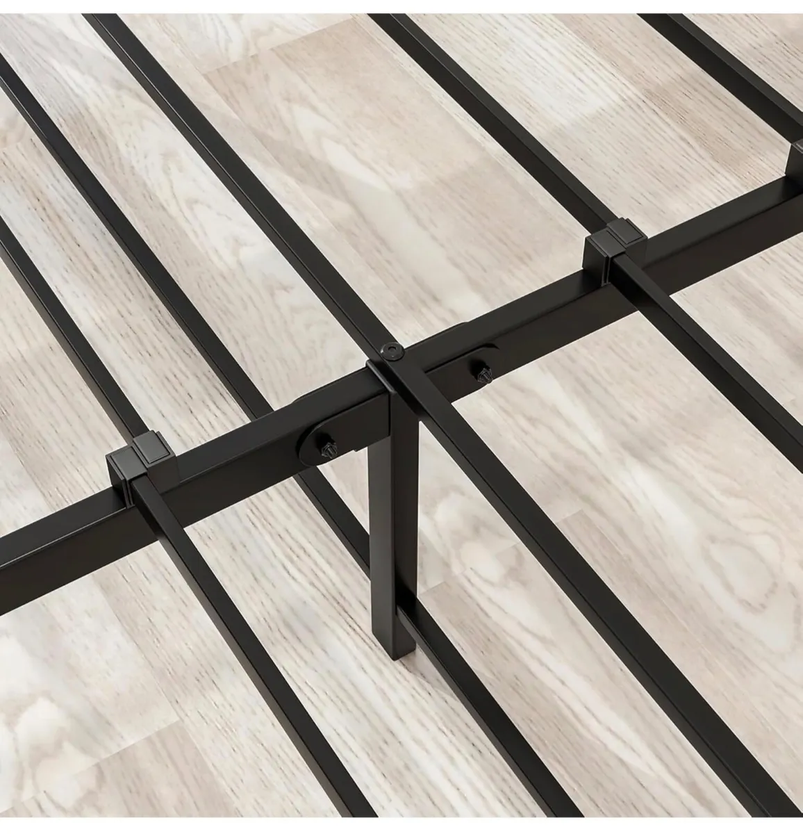 King Size Bed Frame with Wood Headboard - Image 3