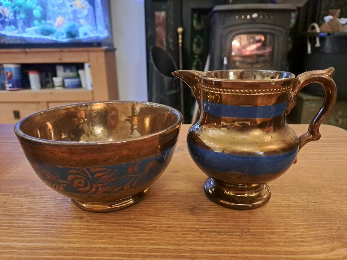 Vintage Lustre Jug & Bowl Set - Image 1