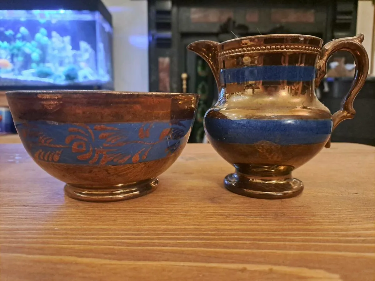 Vintage Lustre Jug & Bowl Set - Image 2