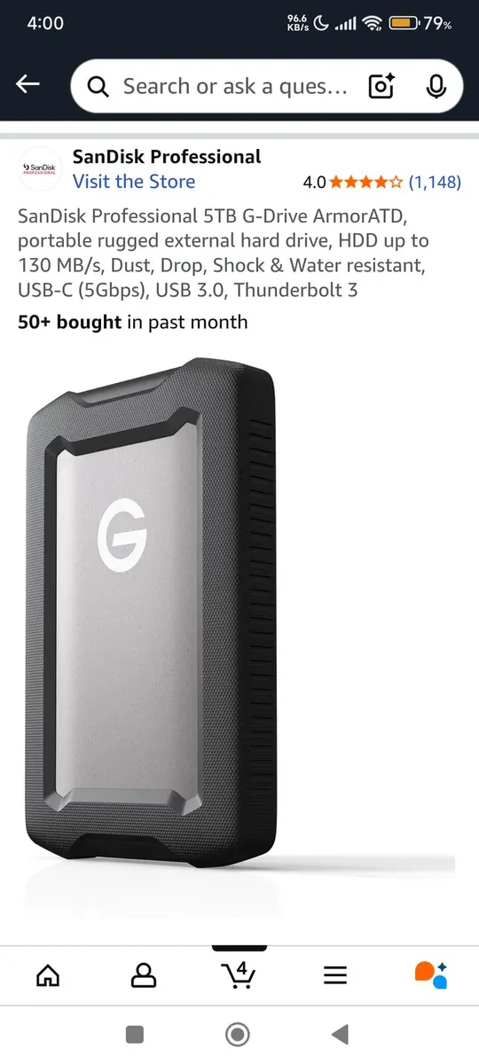 Sandisk Armor 5tb ext Hdd - Image 1