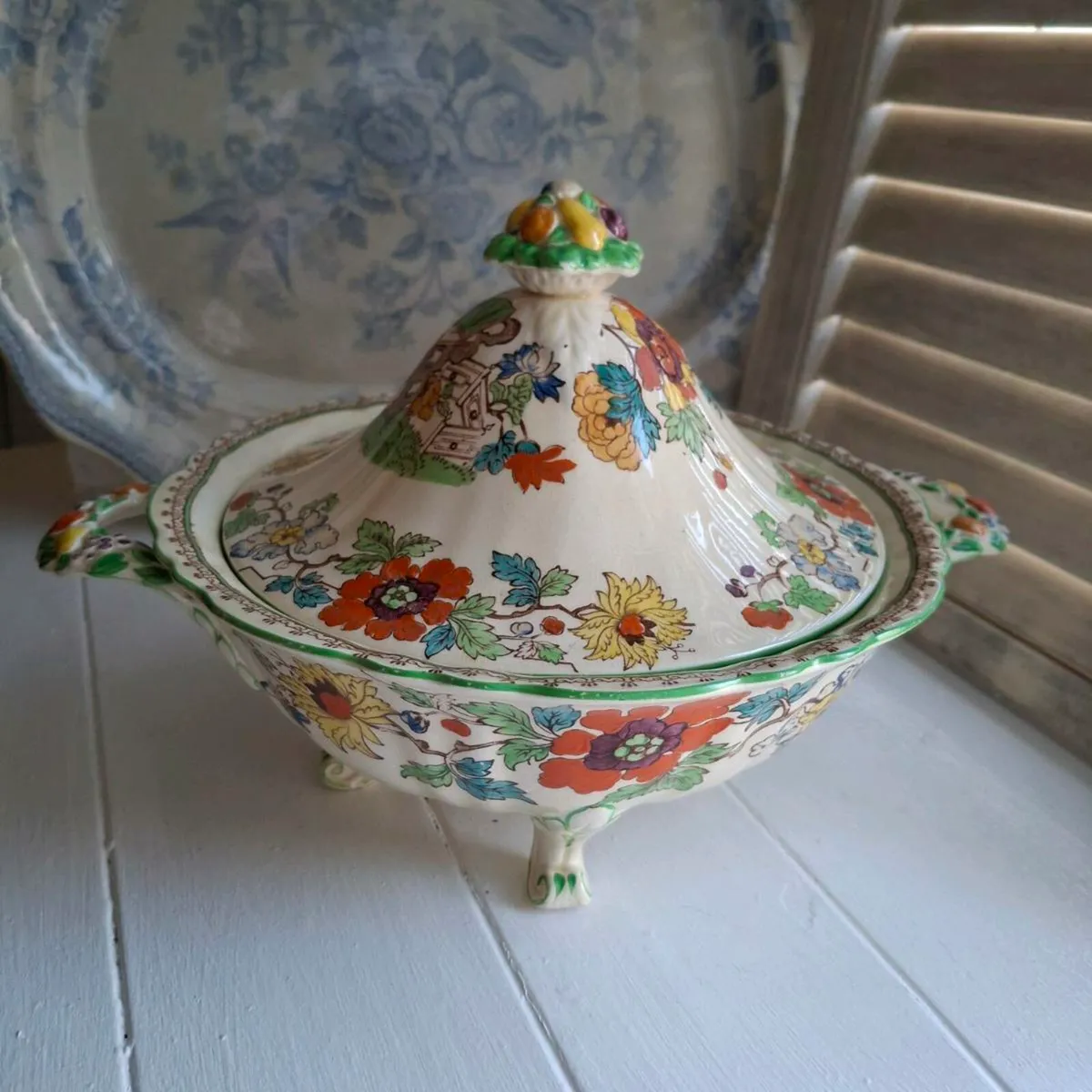 Masons Green Bible Lidded Tureen - Image 1