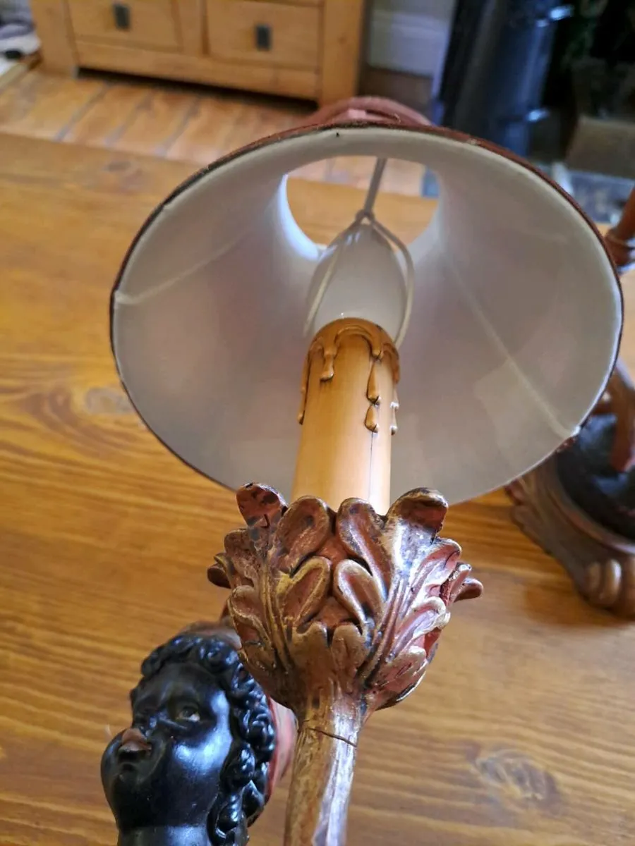 Pair of Vintage Nubian Figurine Table Lamps - Image 4