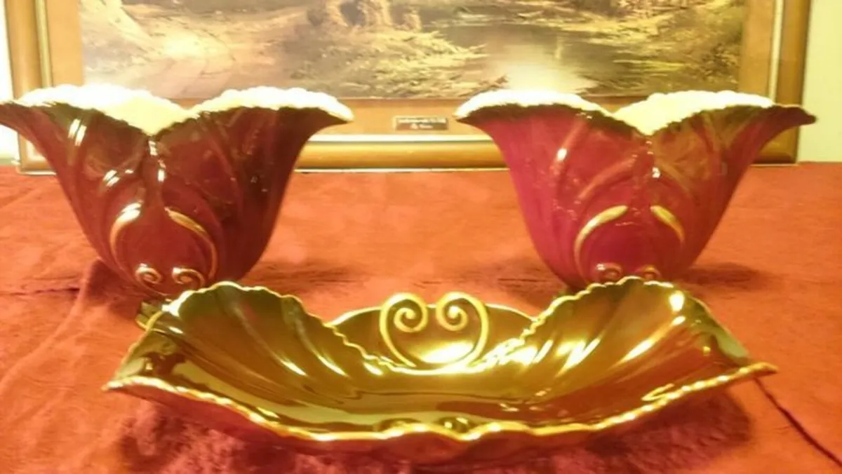 Carlton Ware England Rouge Royale 3 Pc. Collection - Image 1