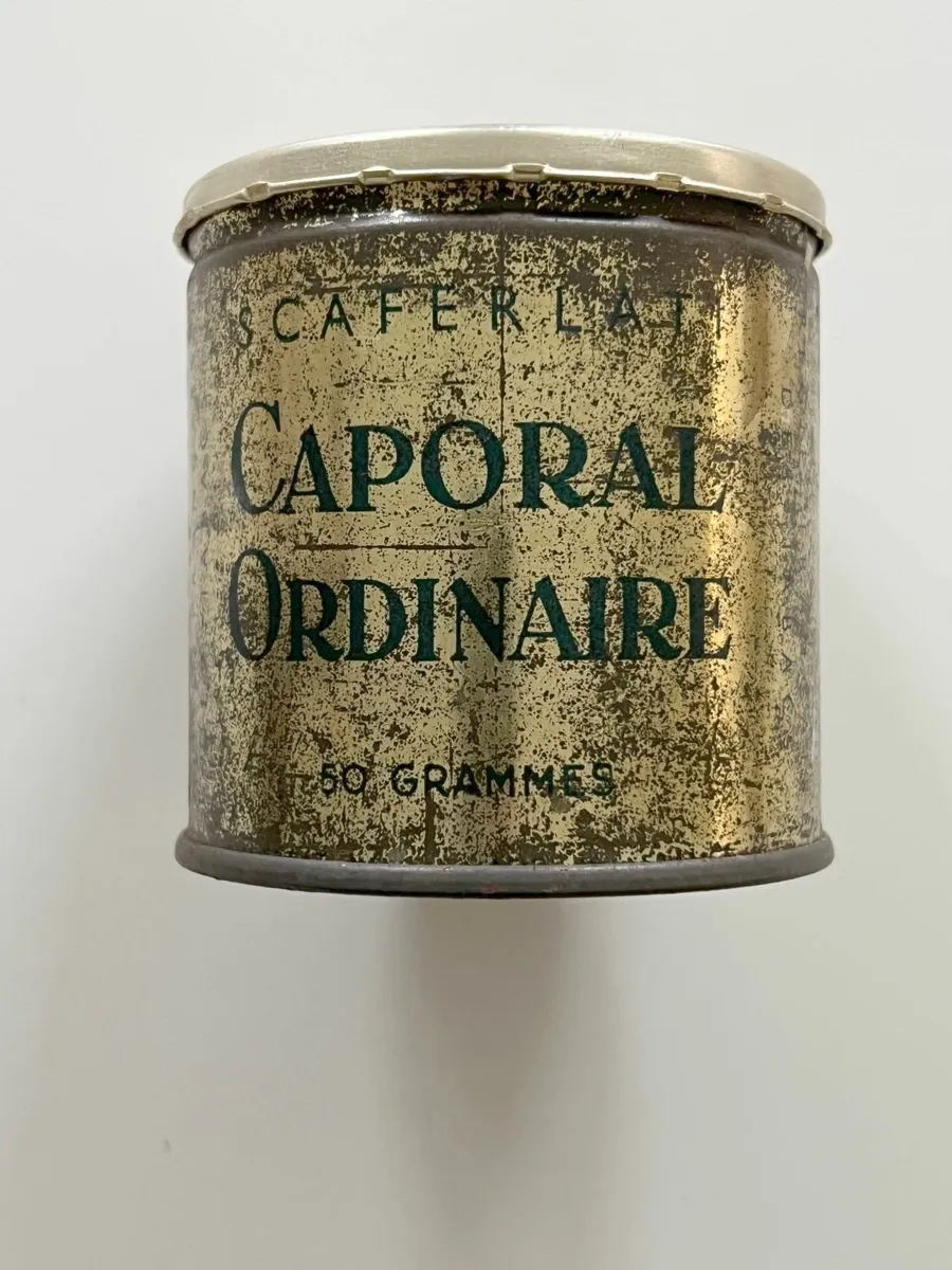 French Tobacco TIN Box Cigarettes ARMY Ration - Image 1