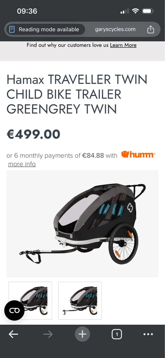 Hamax twin Bike trailer - Image 3