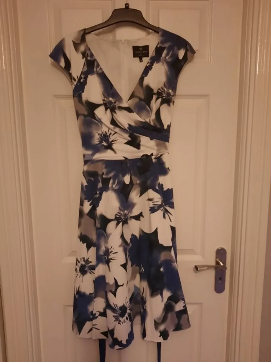 Ariella Navy and White Dress - Image 1