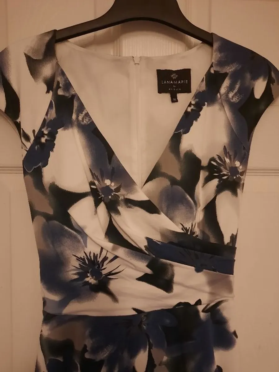 Ariella Navy and White Dress - Image 2