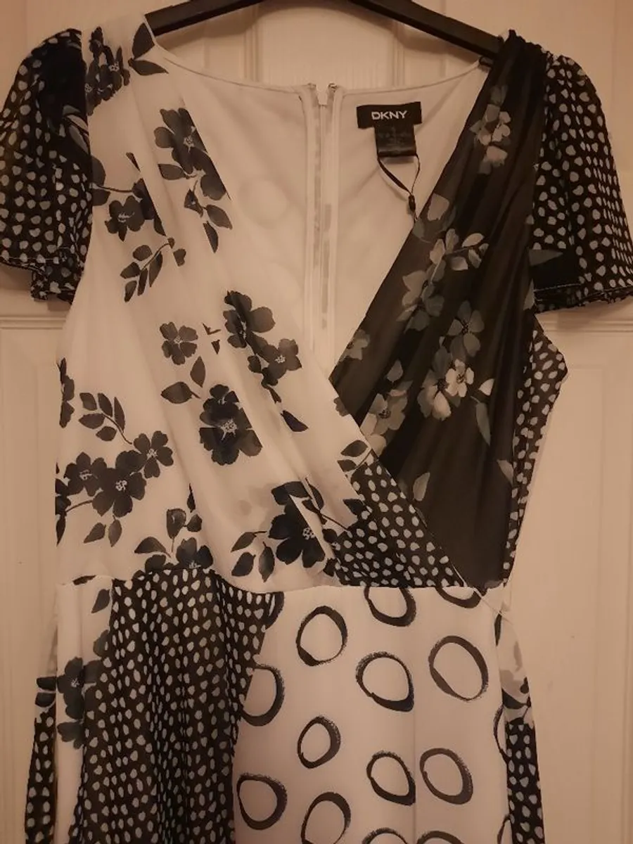DKNY Black and White Dress - Image 2