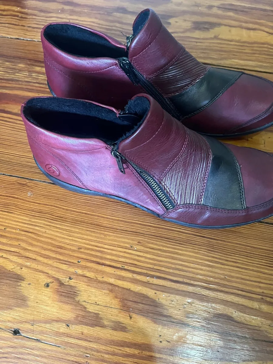 Gorgeous Remonte wine boot style shoes - Image 2