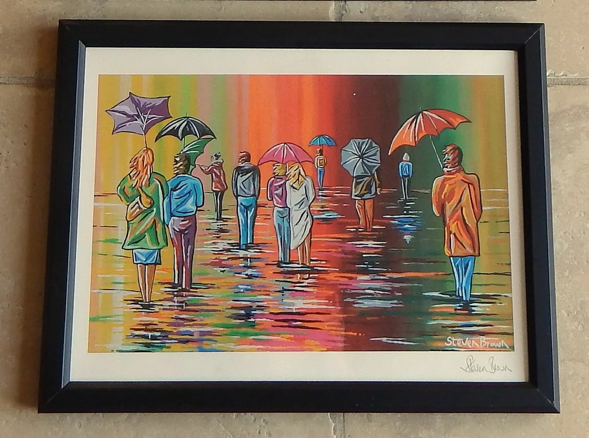 Large Signed Stephen Brown Scottish Autumn Print - Image 1