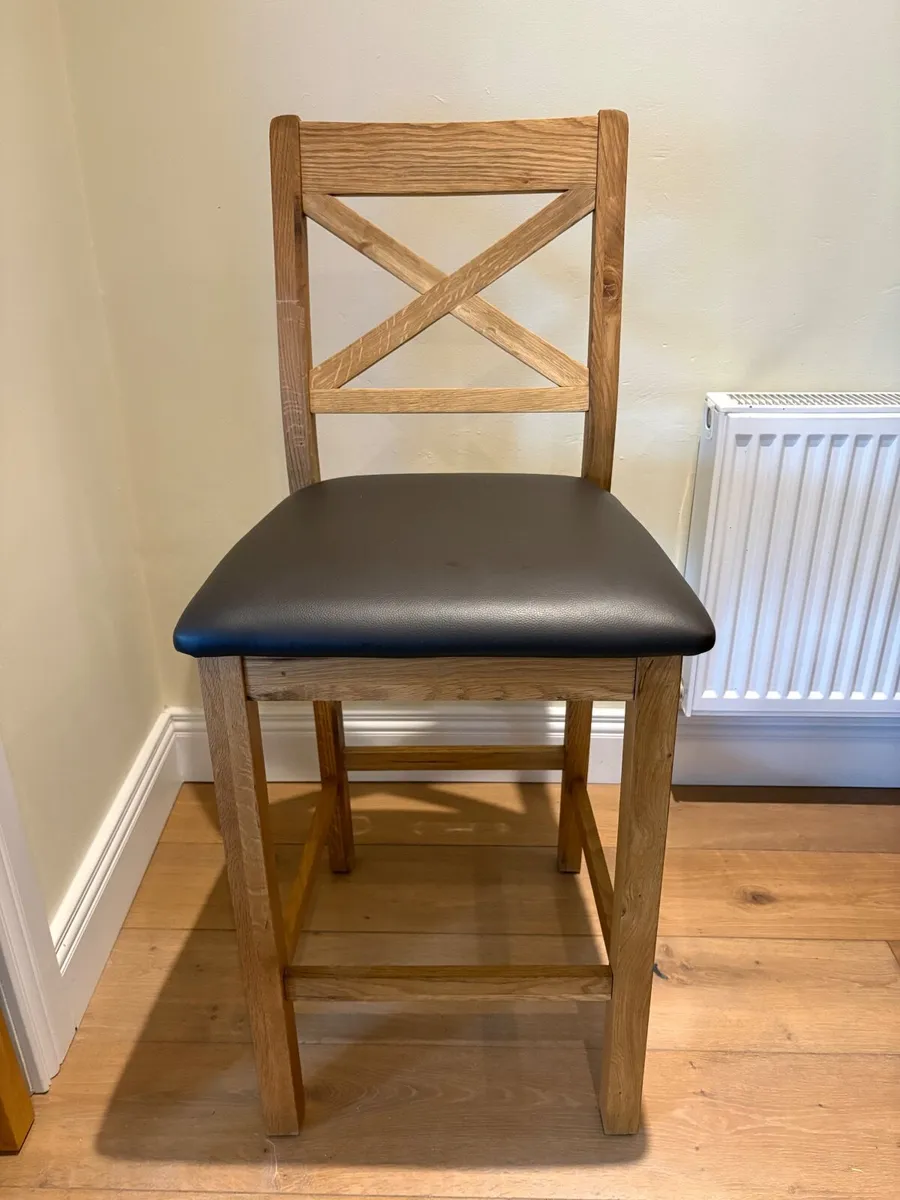 Salisbury Bar Stool Brown Seat X 2 - Image 1