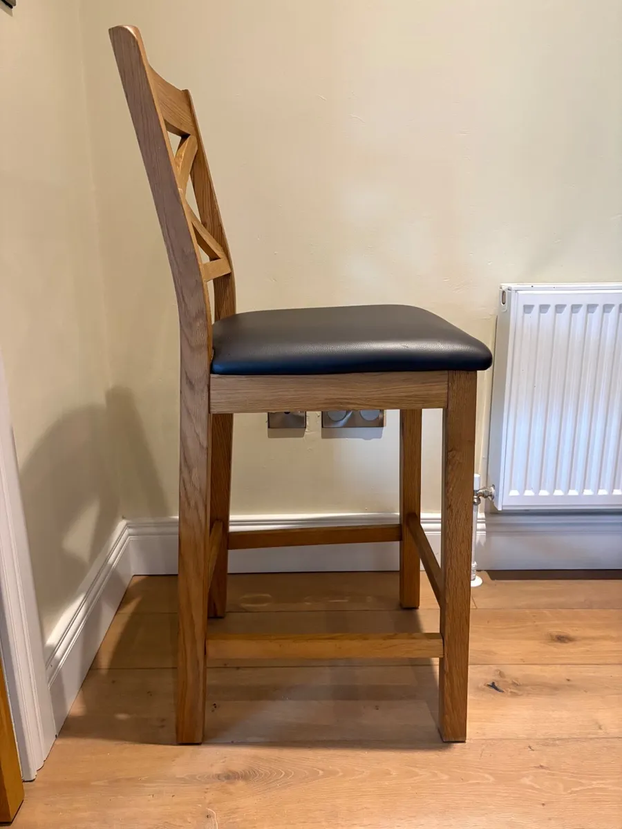 Salisbury Bar Stool Brown Seat X 2 - Image 2