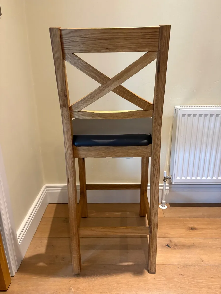 Salisbury Bar Stool Brown Seat X 2 - Image 3