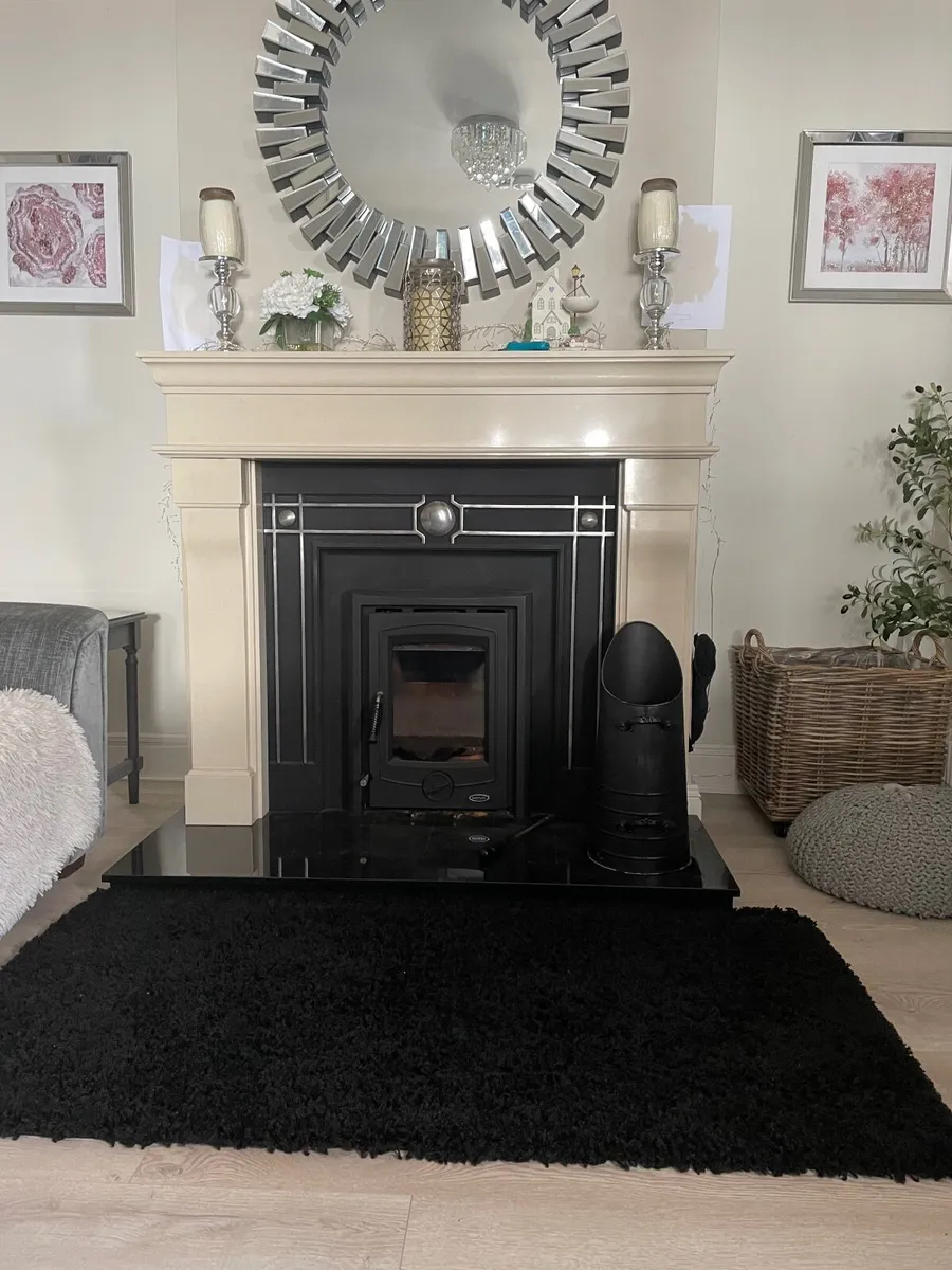 Cream Marble fireplace surround only - Image 1