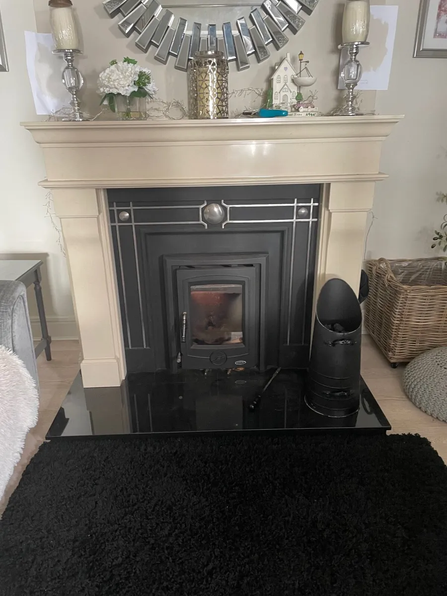 Cream Marble fireplace surround only - Image 2