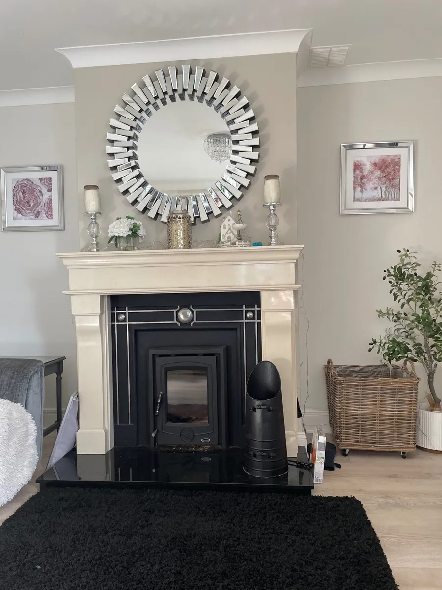 Cream Marble fireplace surround only - Image 3