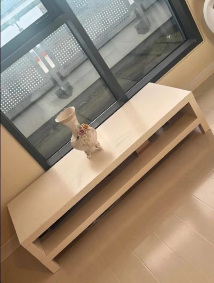 Large white tv stand - Image 1