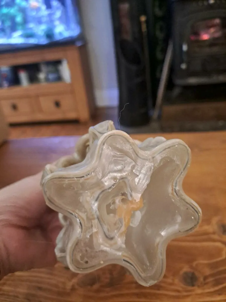 Hand Carved Style Decorative Candle - Image 4