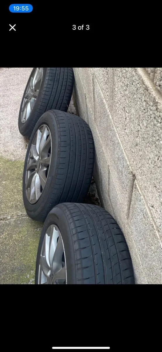 Borbet Grey Alloys and tyre - Image 4