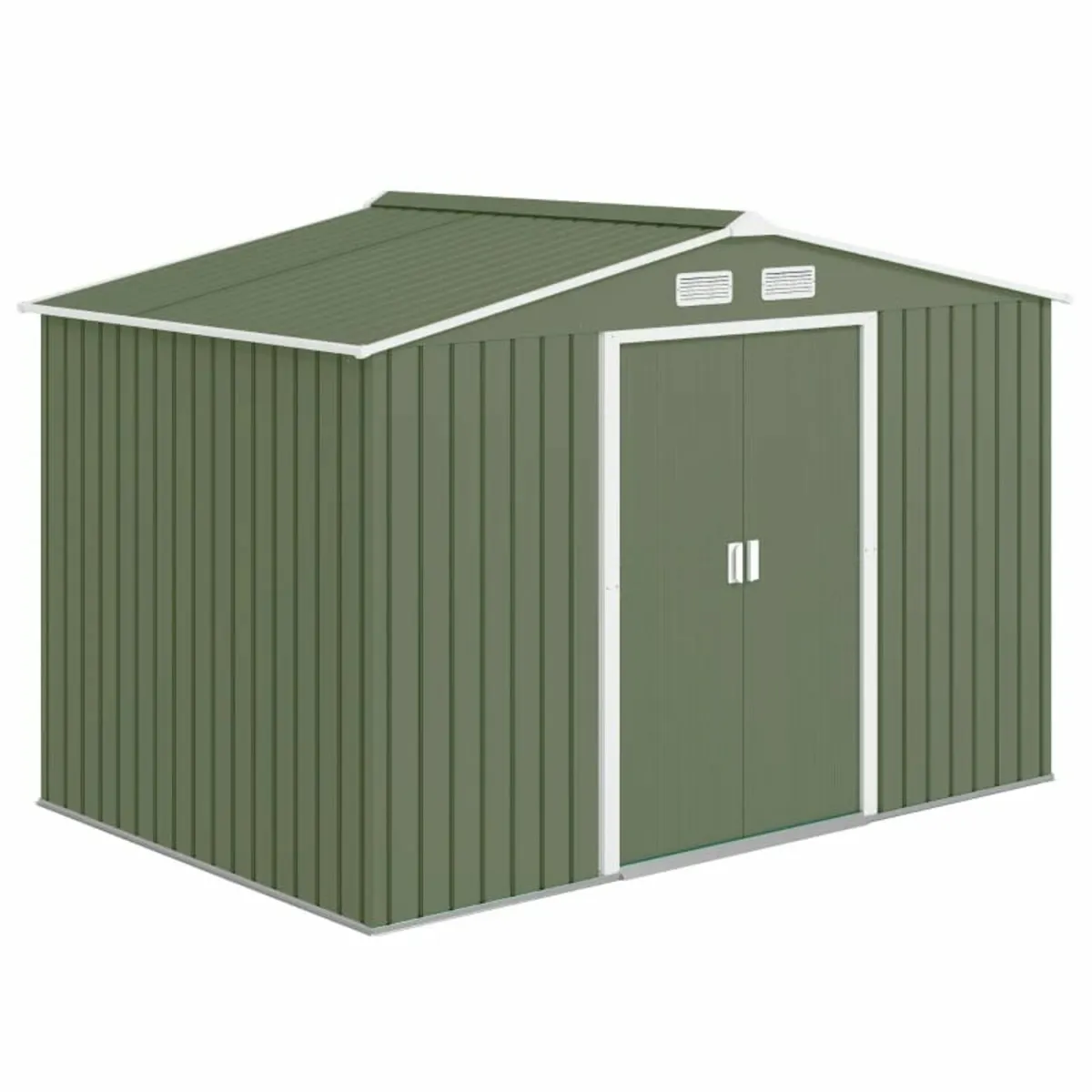 9 x 6ft Garden Metal Storage Shed, Outdoor Storage - Image 1