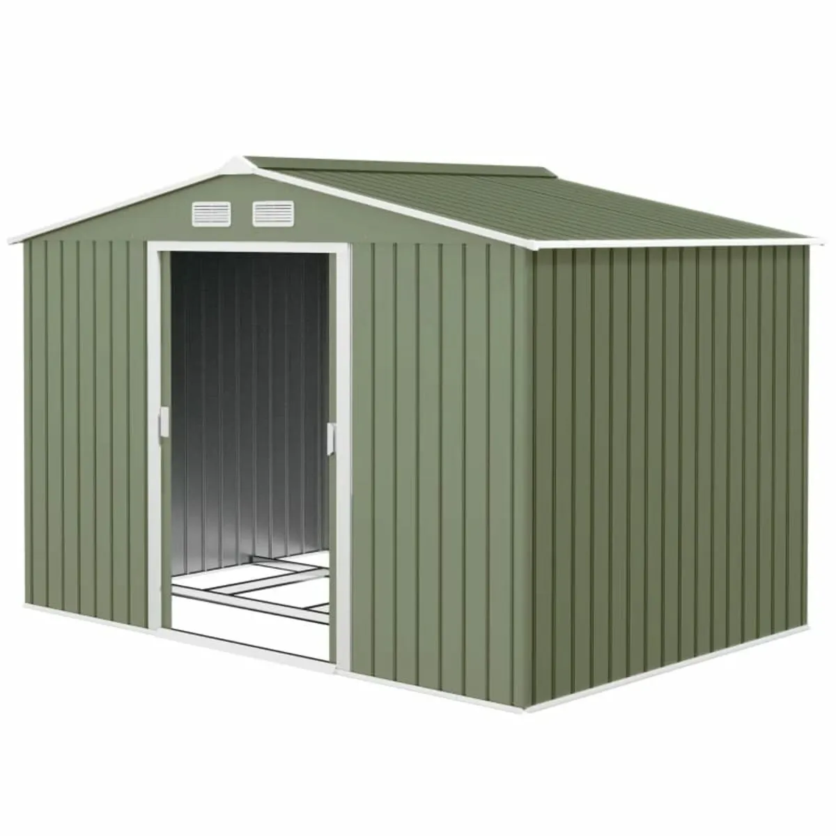 9 x 6ft Garden Metal Storage Shed, Outdoor Storage - Image 3