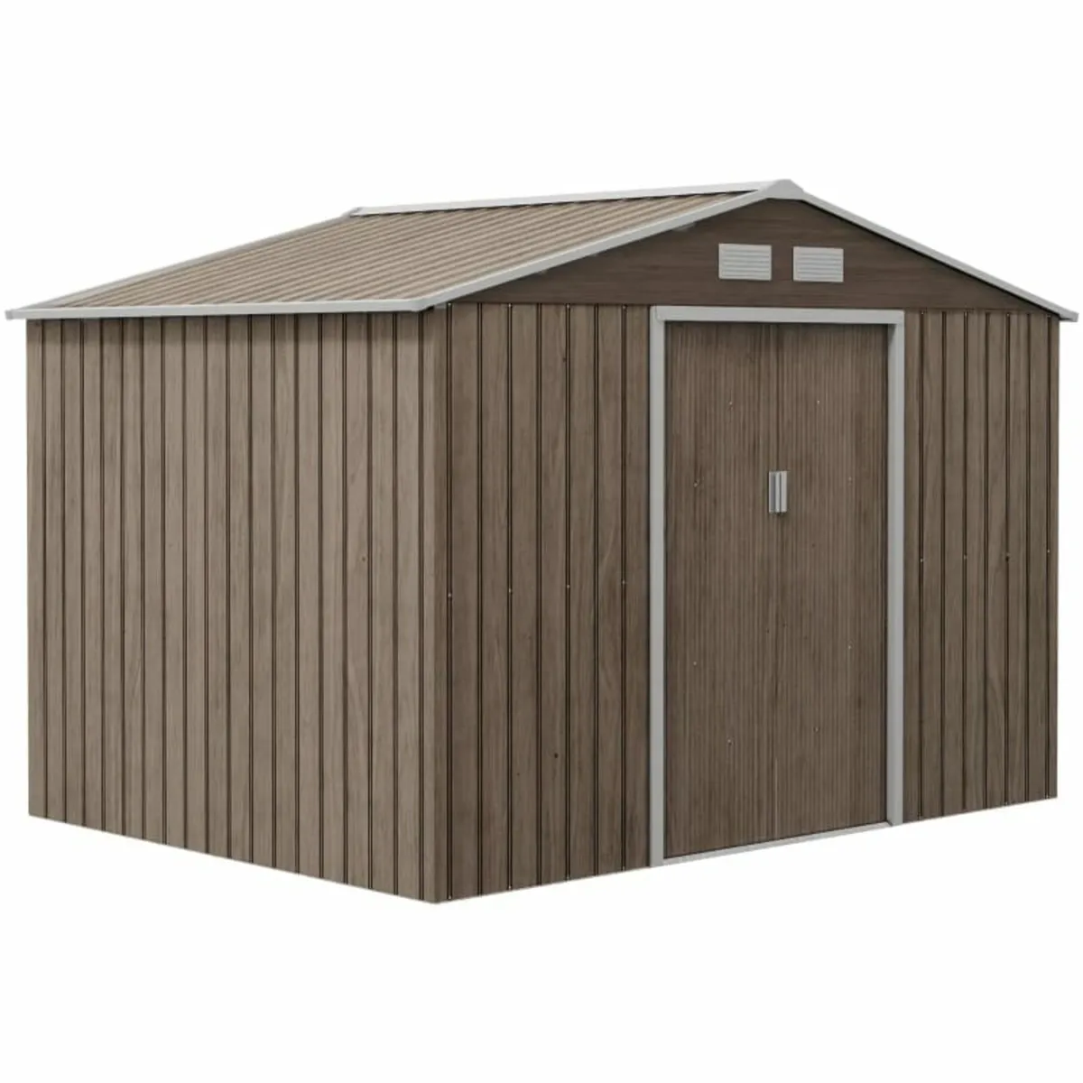 9 x 6ft Garden Metal Storage Shed, Outdoor Storage - Image 1