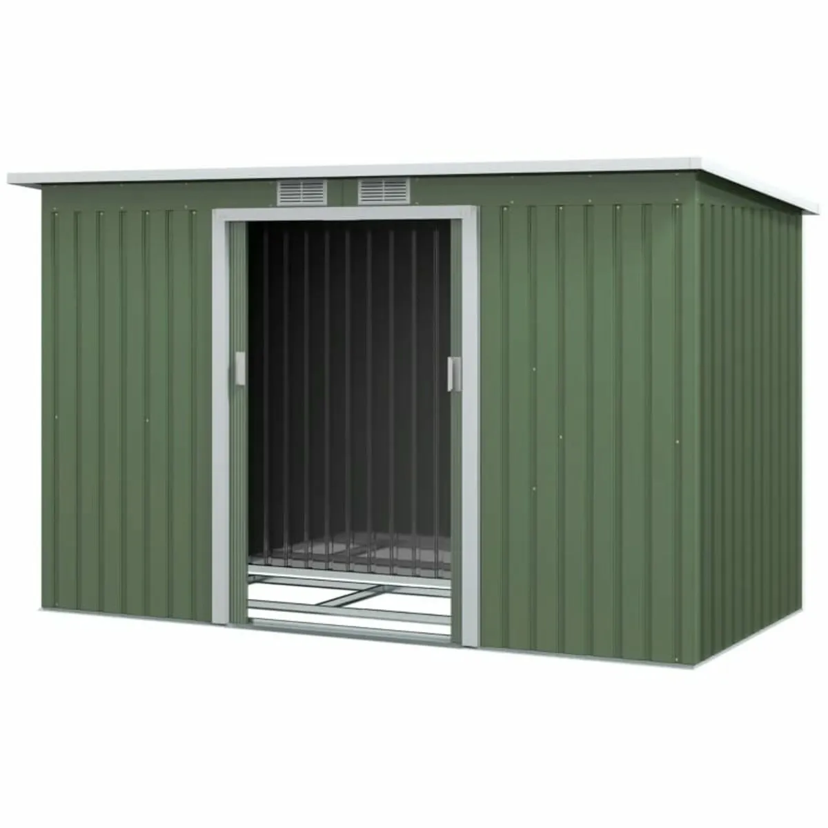 9ft x 4ft Corrugated Garden Metal Storage Shed Out - Image 2