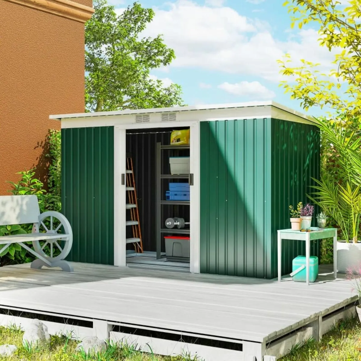 4ft x 9ft Steel Garden Tool Shed

Features:
Spacio - Image 3