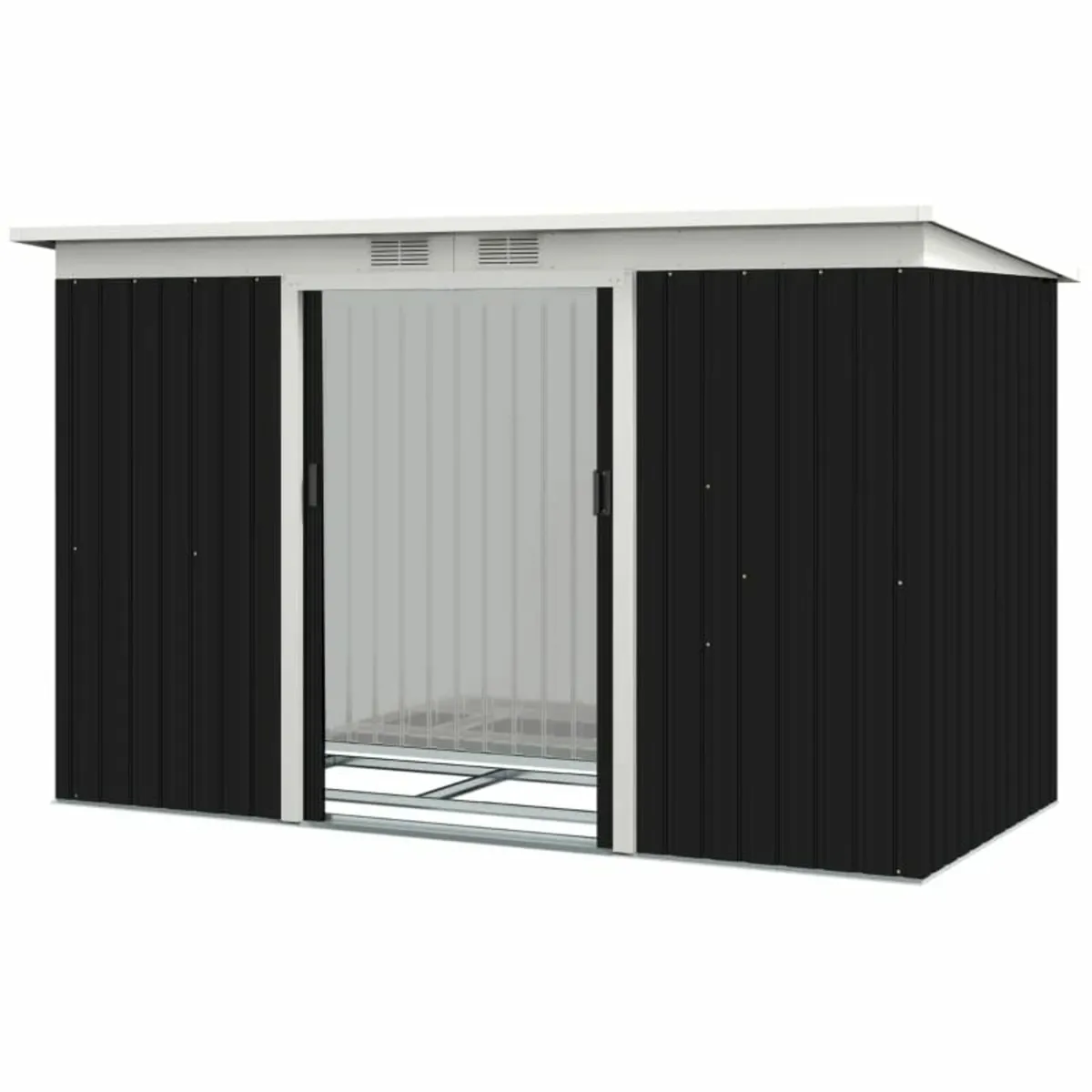 9' x 4' Metal Garden Storage Shed Tool House with - Image 3