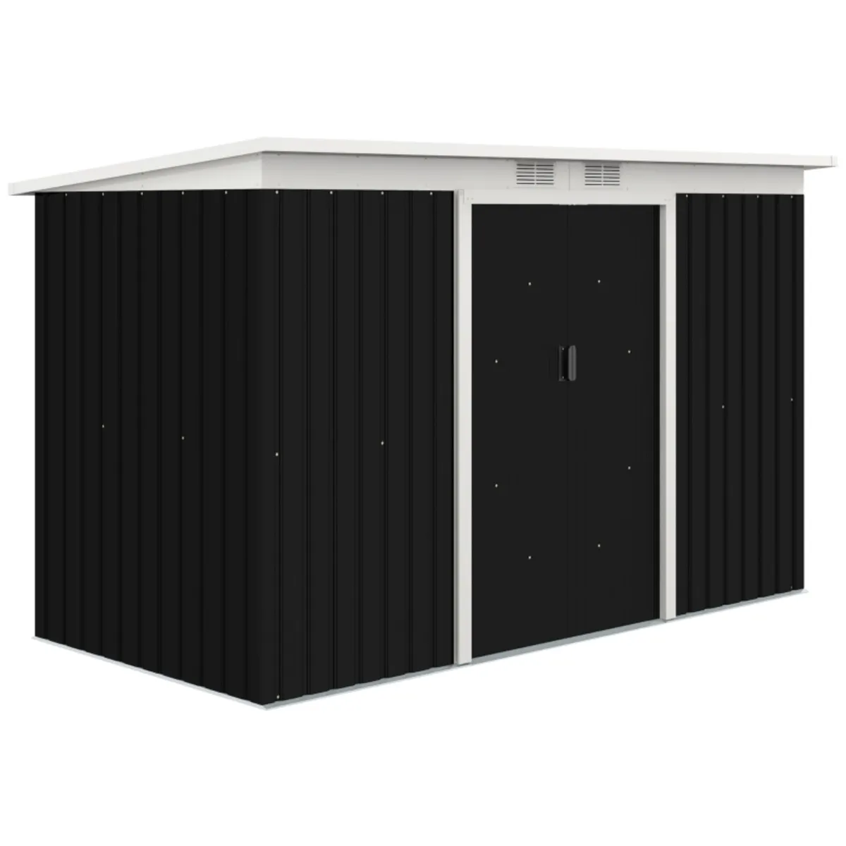 9' x 4' Metal Garden Storage Shed Tool House with - Image 1