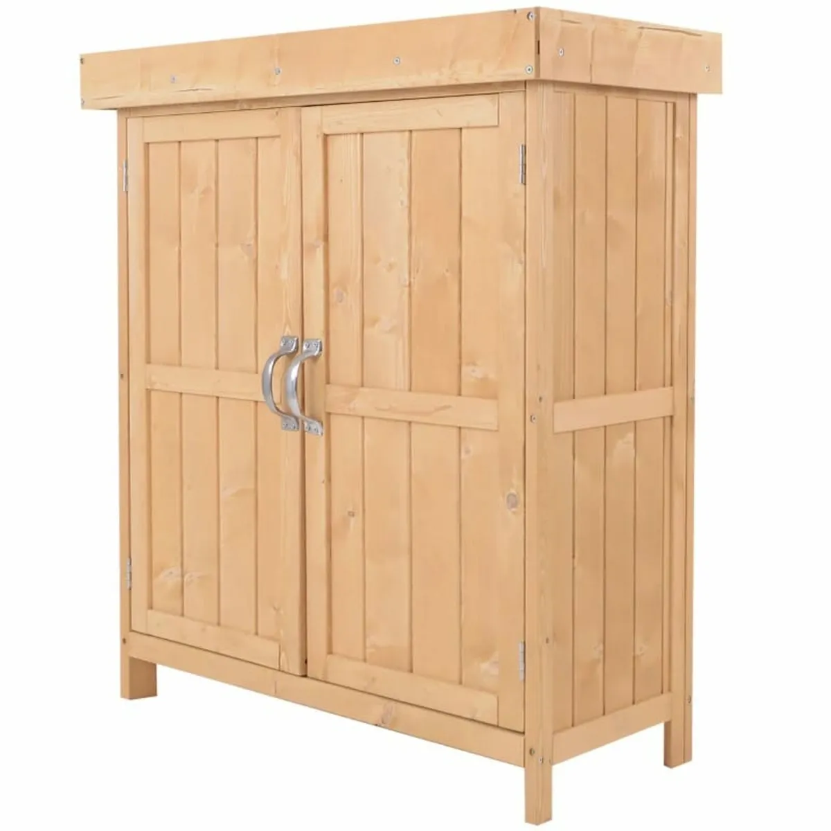 Wooden Garden Shed, Outdoor Storage Shed with Doub - Image 1