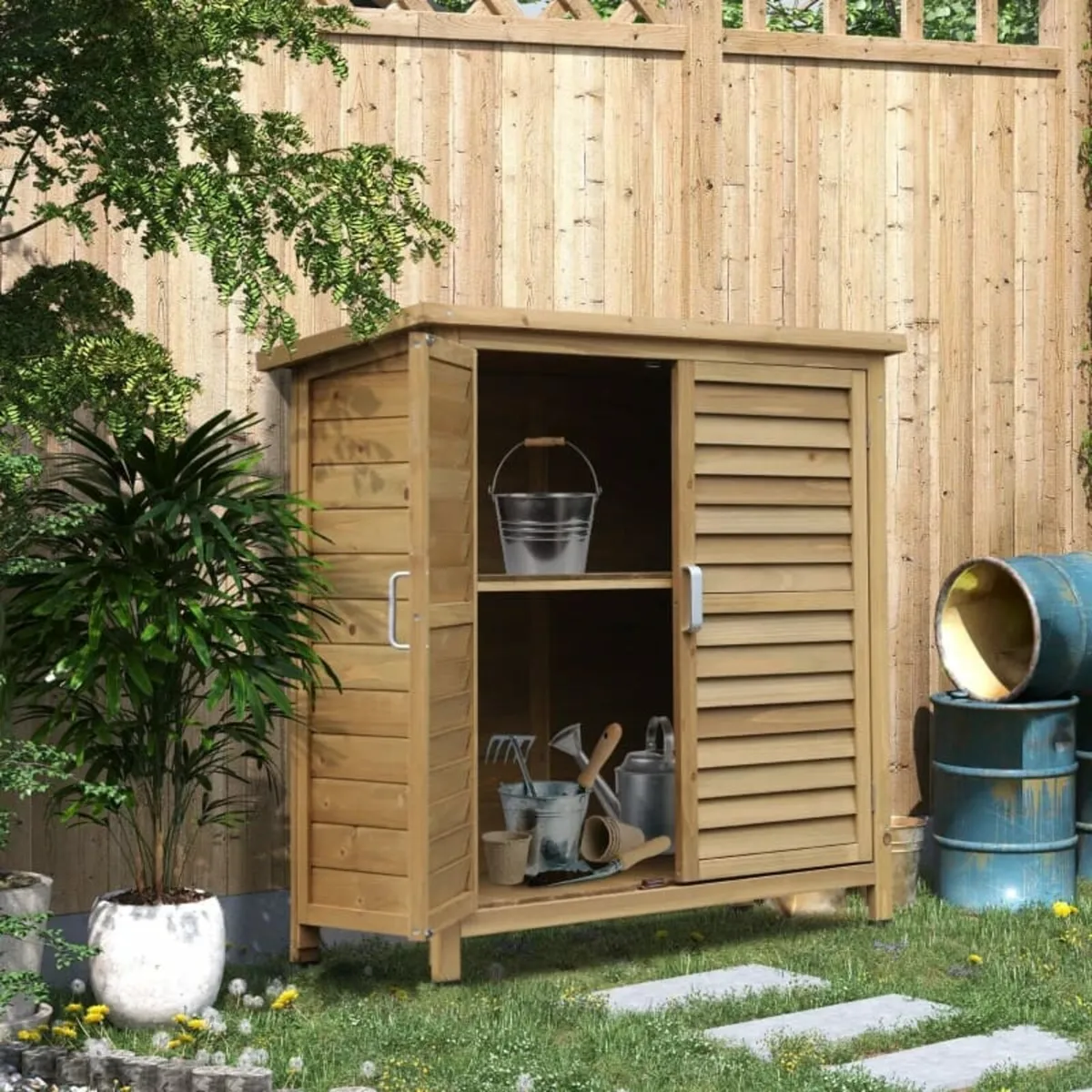 Garden Shed Wooden Garden Storage Shed 2 Door Unit - Image 3