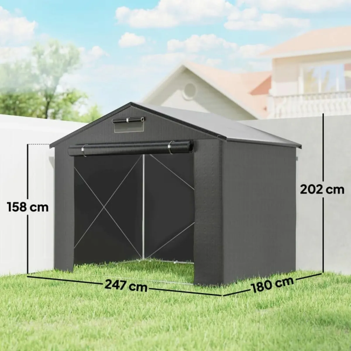 Tent garage 2.5 x 1.8 m Waterproof garage tent wit - Image 4